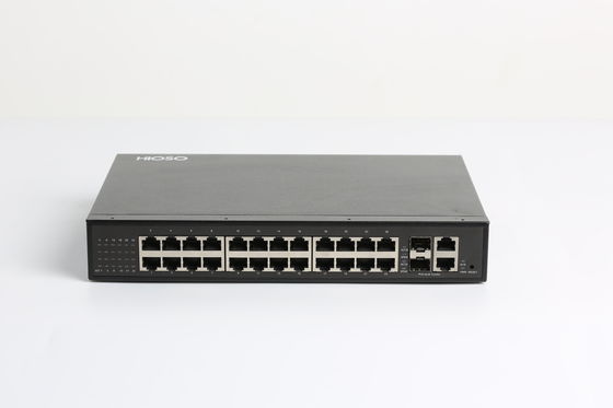 24 พอร์ต 10/100M RJ45 2 พอร์ต Combo 1000M Rj45 Ethernet Switch 26 พอร์ต