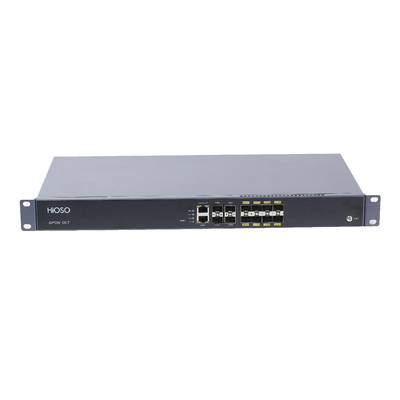 HA7308G-J 8PON GPON การสนับสนุน OLT WEB SNMP CLI 4 GE/10GE SFP/SFP+(10GE) สายพานออฟติกอัพลิงค์