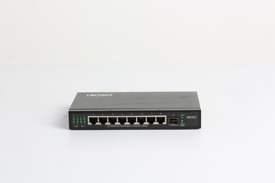 Poe Ethernet Switch Network 8 พอร์ตพร้อมพอร์ต Combo 1 กิกะบิต DC48V