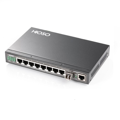 Poe Ethernet Switch Network 8 พอร์ตพร้อมพอร์ต Combo 1 กิกะบิต DC48V