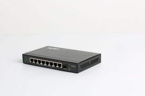 Poe Ethernet Switch Network 8 พอร์ตพร้อมพอร์ต Combo 1 กิกะบิต DC48V